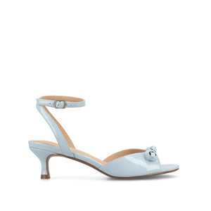 JENNIFER STRAPPY KITTEN HEELS IN PATENT - Blue Patent
