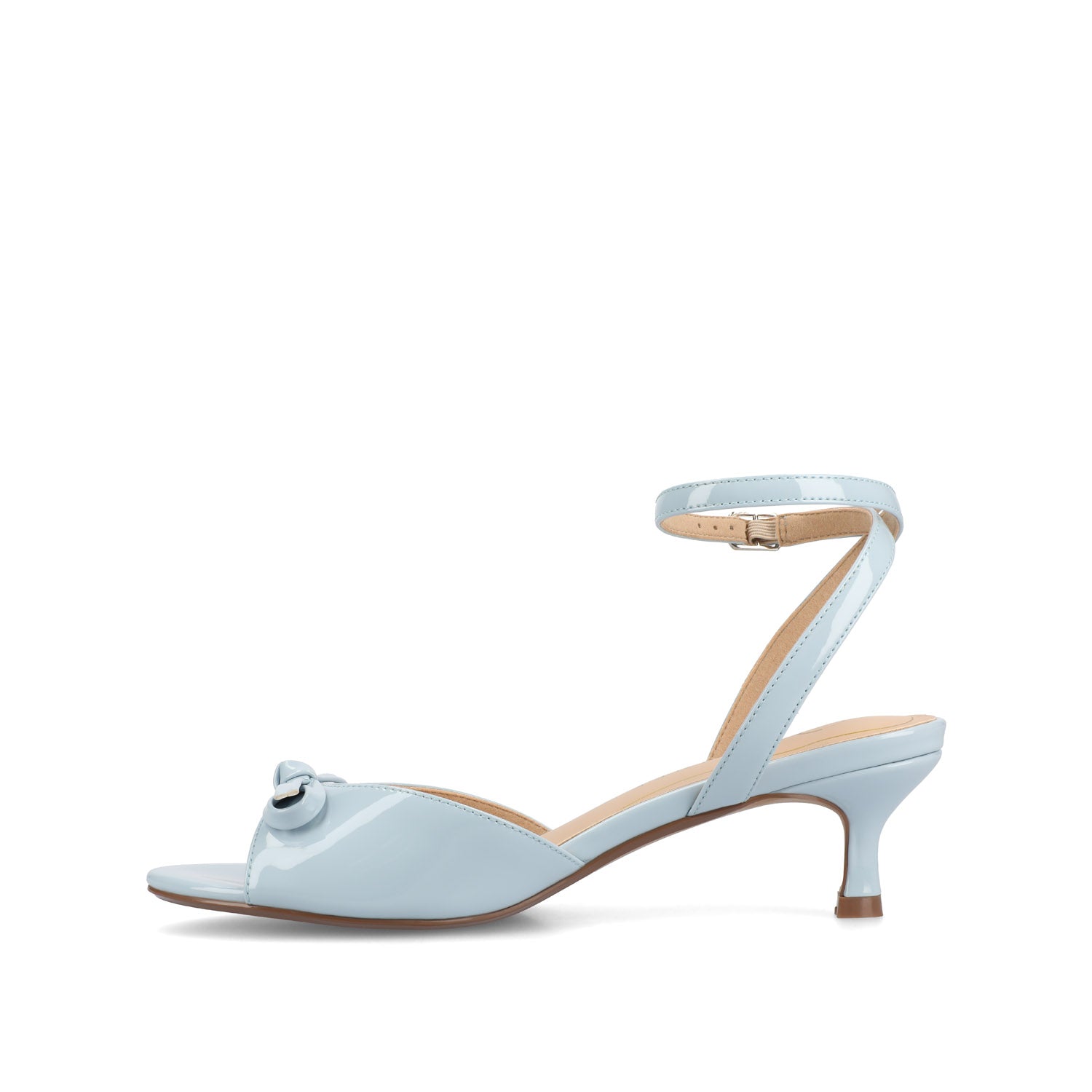 JENNIFER STRAPPY KITTEN HEELS IN PATENT - Blue Patent
