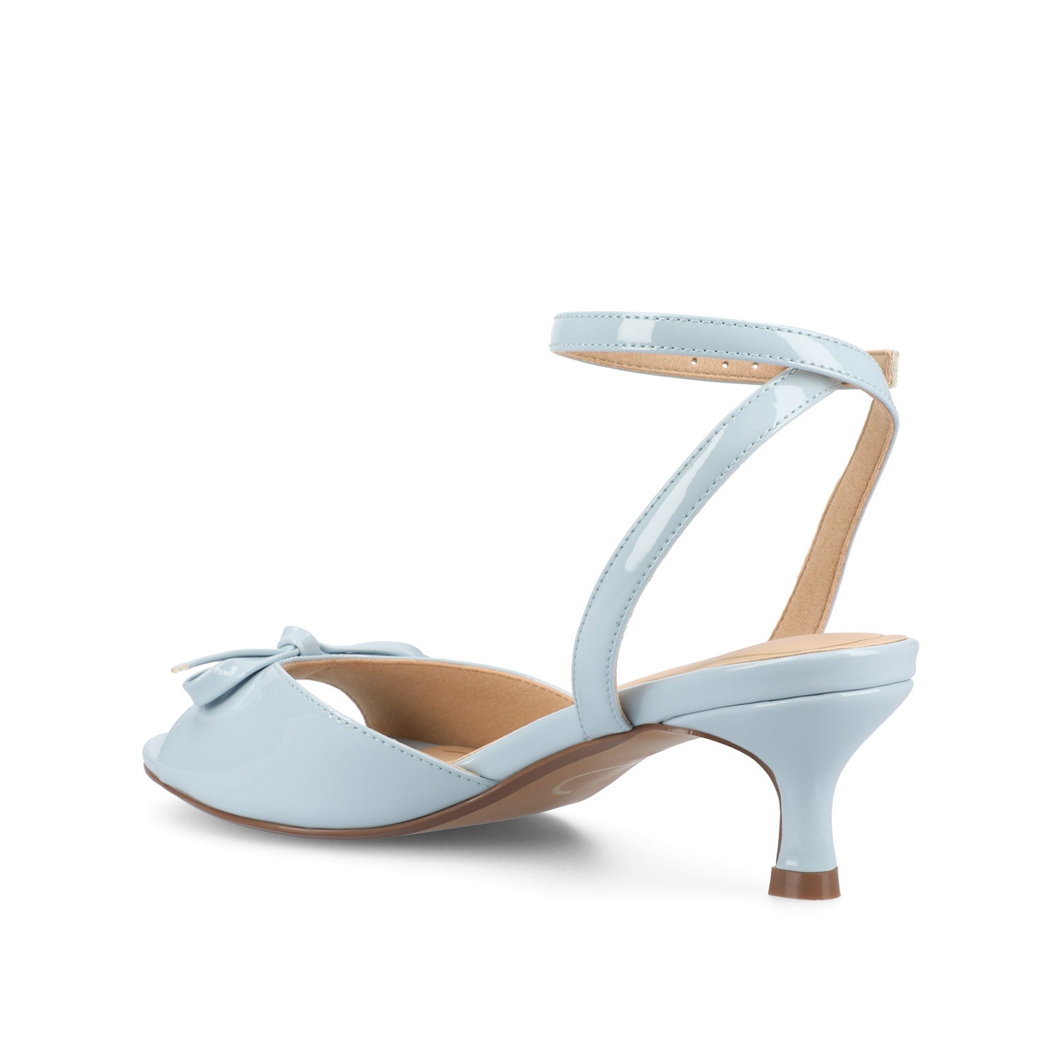 JENNIFER STRAPPY KITTEN HEELS IN PATENT - Blue Patent