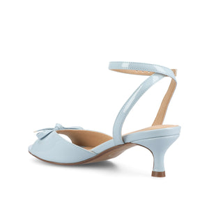 JENNIFER STRAPPY KITTEN HEELS IN PATENT - Blue Patent