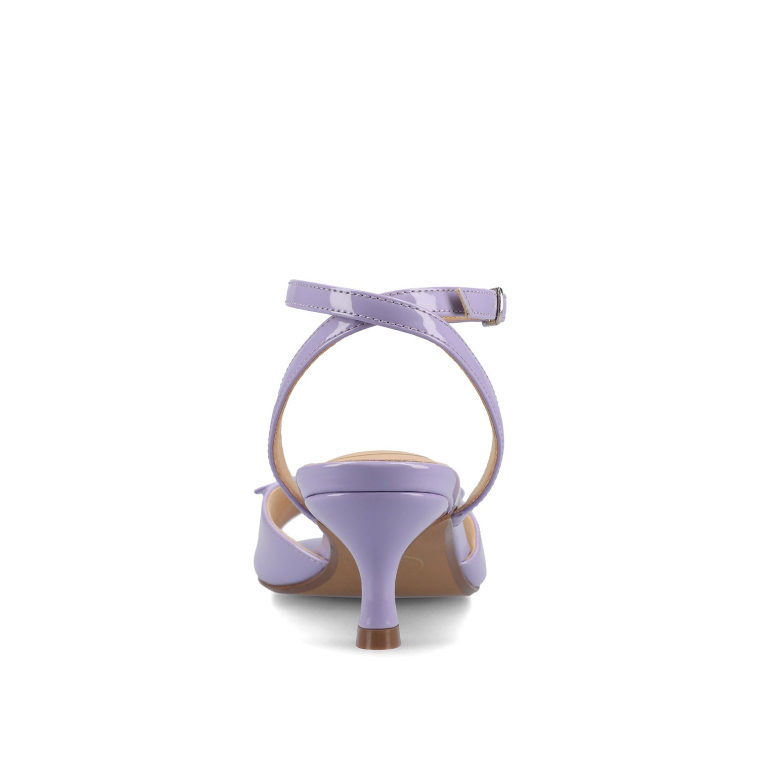 JENNIFER STRAPPY KITTEN HEELS IN PATENT - Lilac Patent