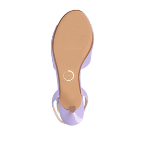 JENNIFER STRAPPY KITTEN HEELS IN PATENT - Lilac Patent