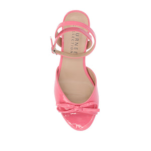 JENNIFER STRAPPY KITTEN HEELS IN PATENT - Pink Patent