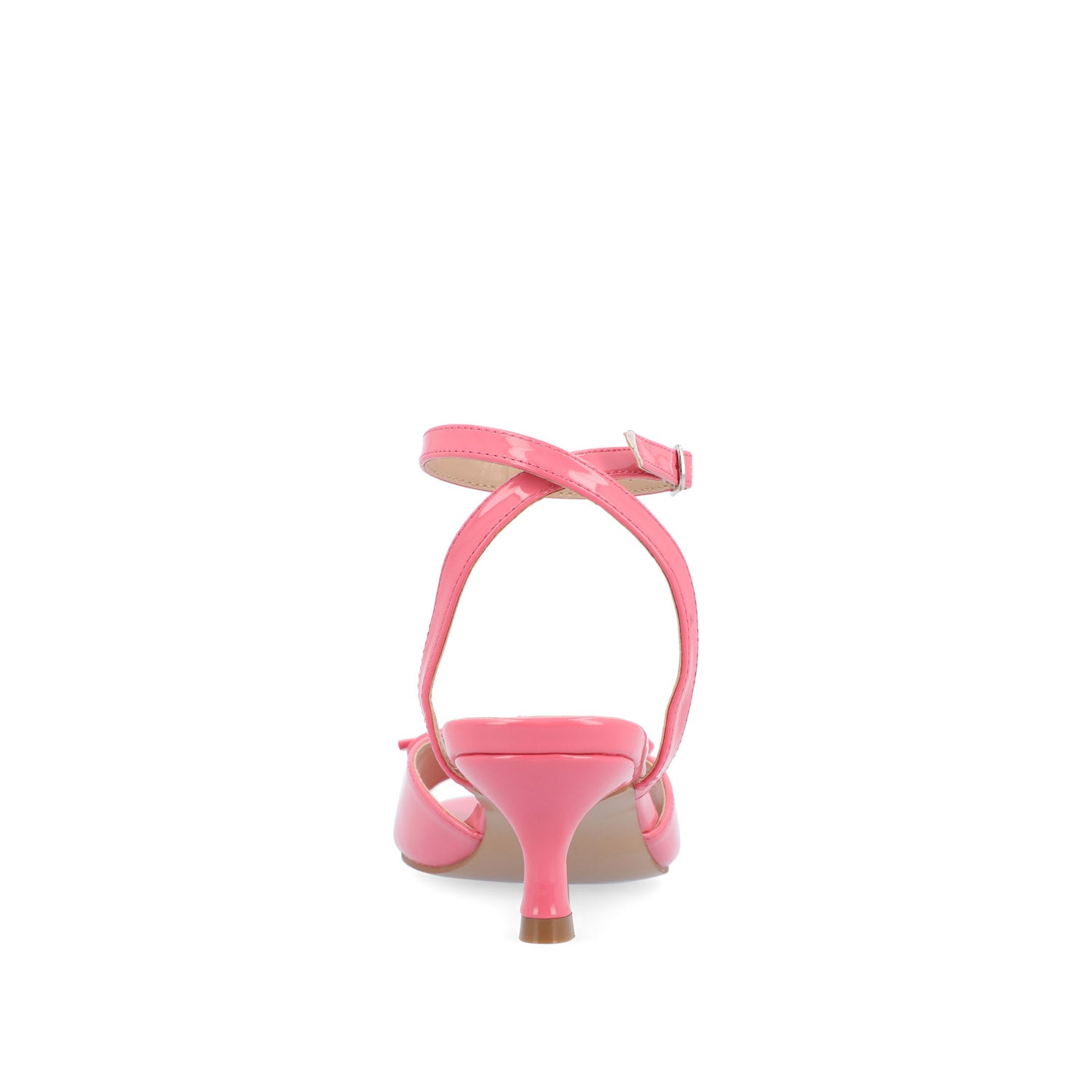 JENNIFER STRAPPY KITTEN HEELS IN PATENT - Pink Patent