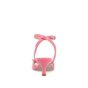 JENNIFER STRAPPY KITTEN HEELS IN PATENT - Pink Patent