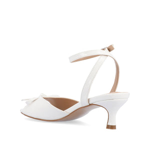 JENNIFER STRAPPY KITTEN HEELS IN PATENT - White Patent