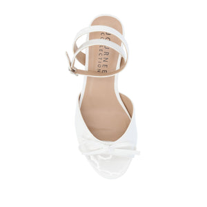 JENNIFER STRAPPY KITTEN HEELS IN PATENT - White Patent