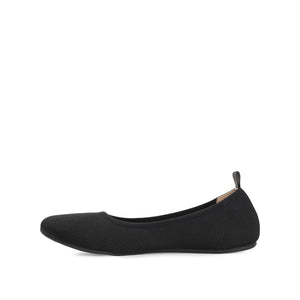 BALLET FLAT IN FABRIC (WIDE) - Black