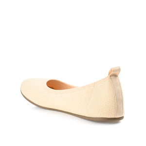 JERSIE BALLET FLATS IN KNIT FABRIC - Cream