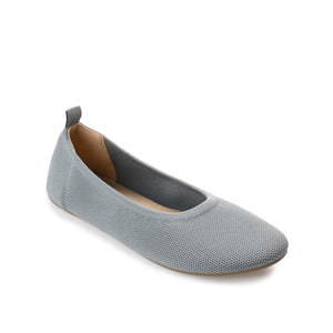 BALLET FLAT IN FABRIC (WIDE) - Grey