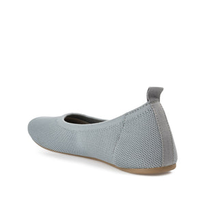 JERSIE KNIT BALLET FLATS IN WIDE - Grey