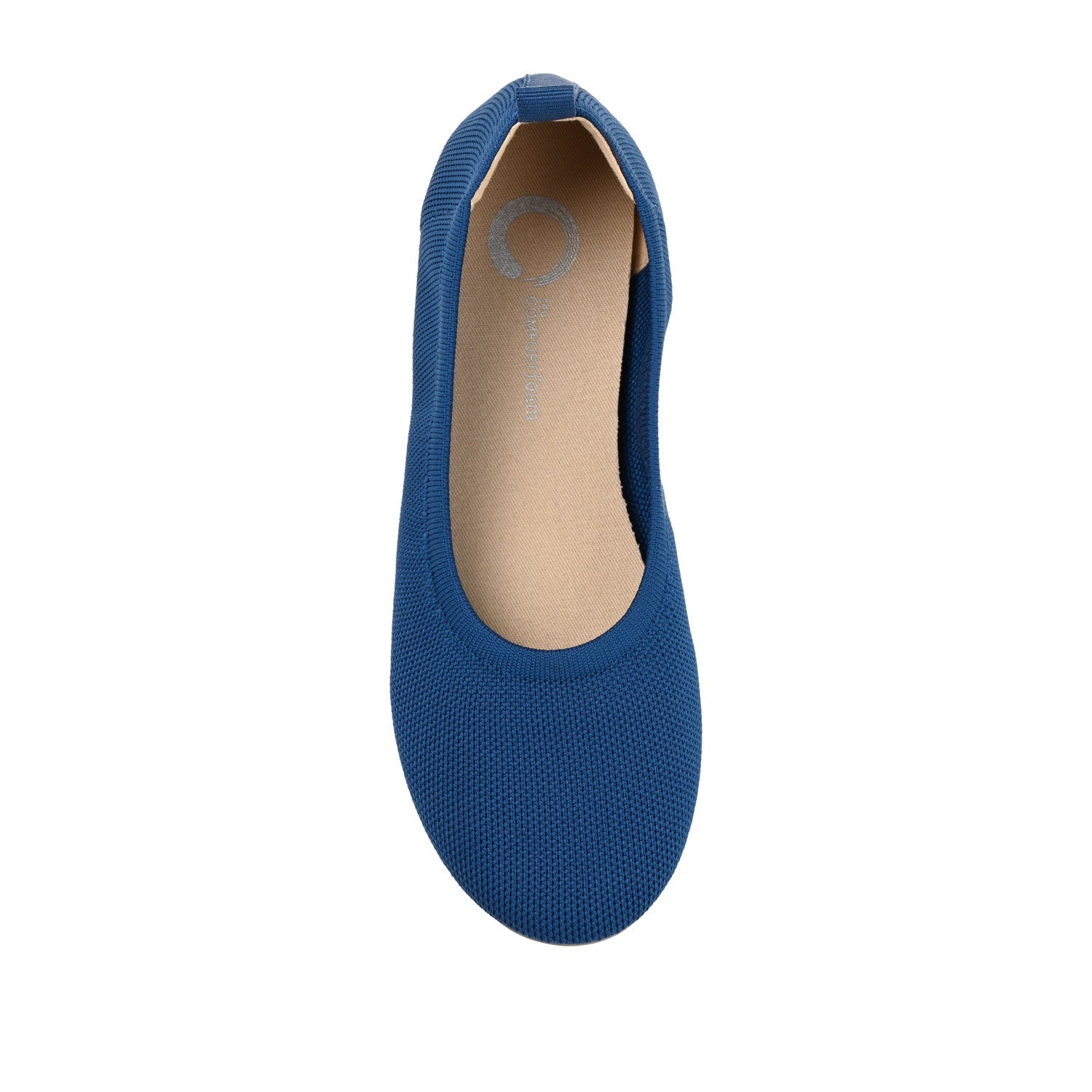 JERSIE BALLET FLATS IN KNIT FABRIC - Navy Nubuck