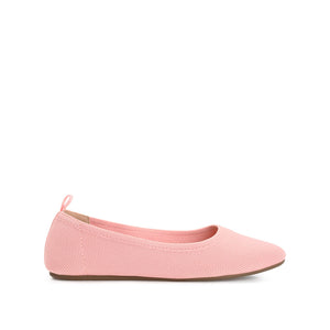 Journee Collection Women's Jersie FLATS | Pink | Size 5.5 | FABRIC Journee Collection Women's Jersie FLATS | Pink | Size 5.5 | FABRIC