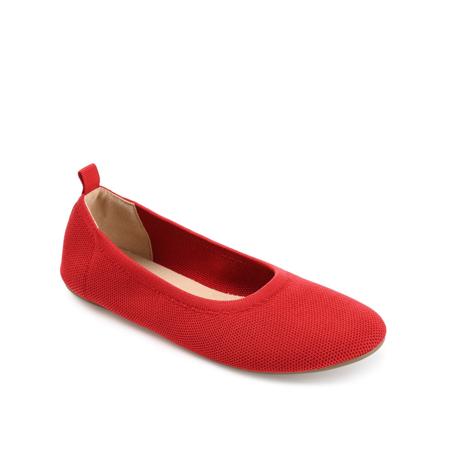 BALLET FLAT IN FABRIC (WIDE) - Red