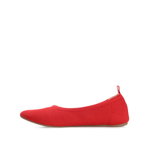 JERSIE BALLET FLATS IN KNIT FABRIC - Red