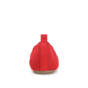 JERSIE BALLET FLATS IN KNIT FABRIC - Red