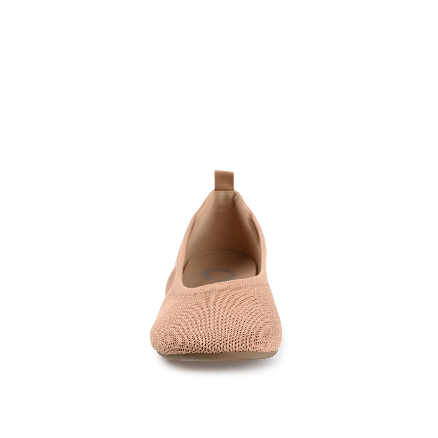 JERSIE BALLET FLATS IN KNIT FABRIC - Tan