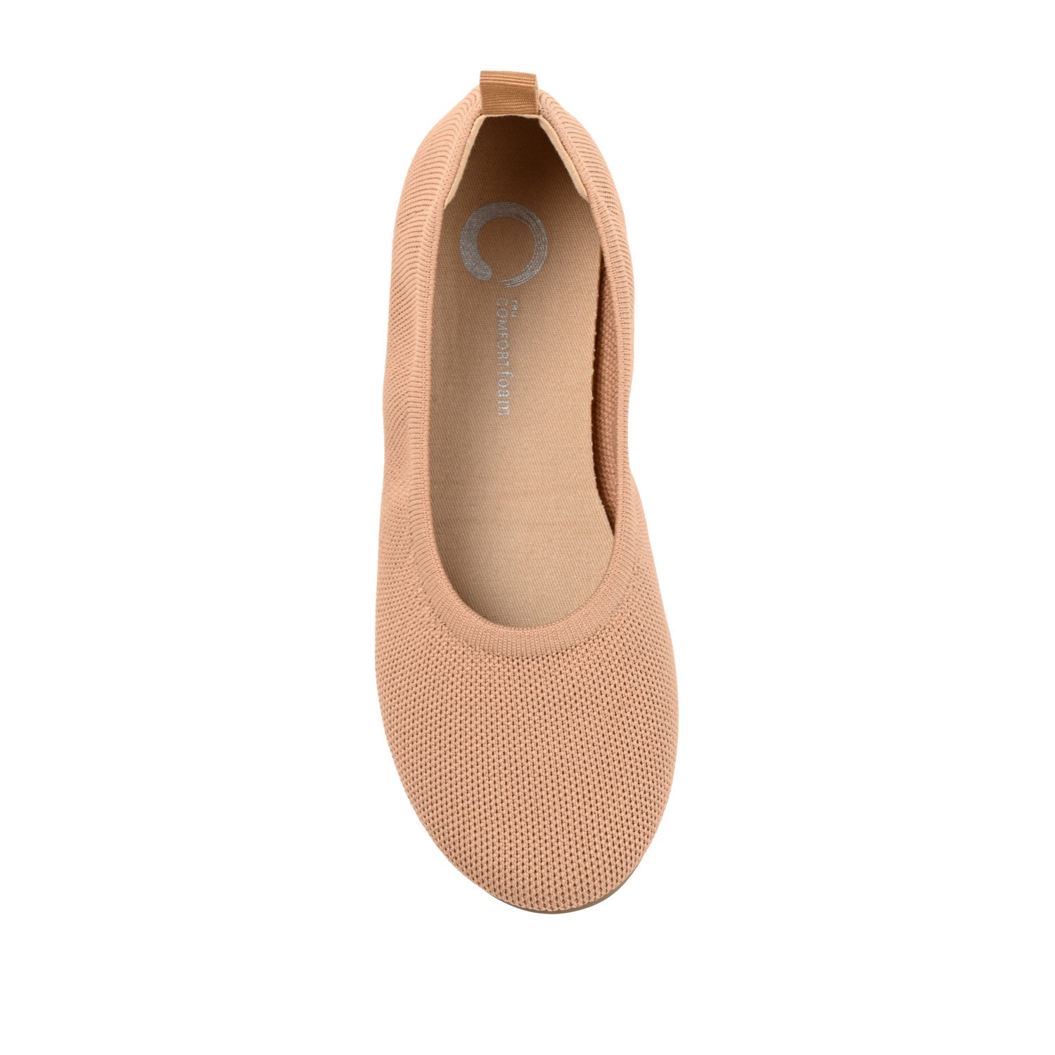 JERSIE KNIT BALLET FLATS IN WIDE - Tan