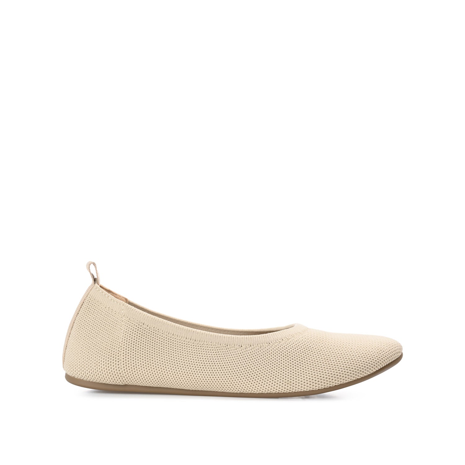 JERSIE BALLET FLATS IN KNIT FABRIC - Taupe