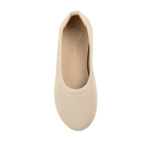 BALLET FLAT IN FABRIC (WIDE) - Taupe