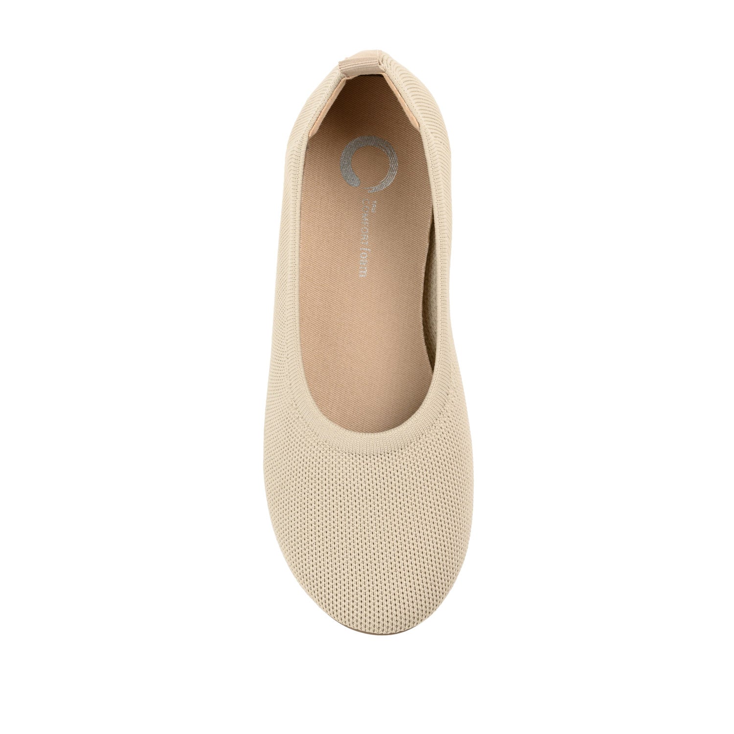 JERSIE KNIT BALLET FLATS IN WIDE - Taupe
