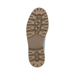 JESSAMEY HORSE BIT LOAFER FLATS IN WIDE - Light Blue Faux Suede