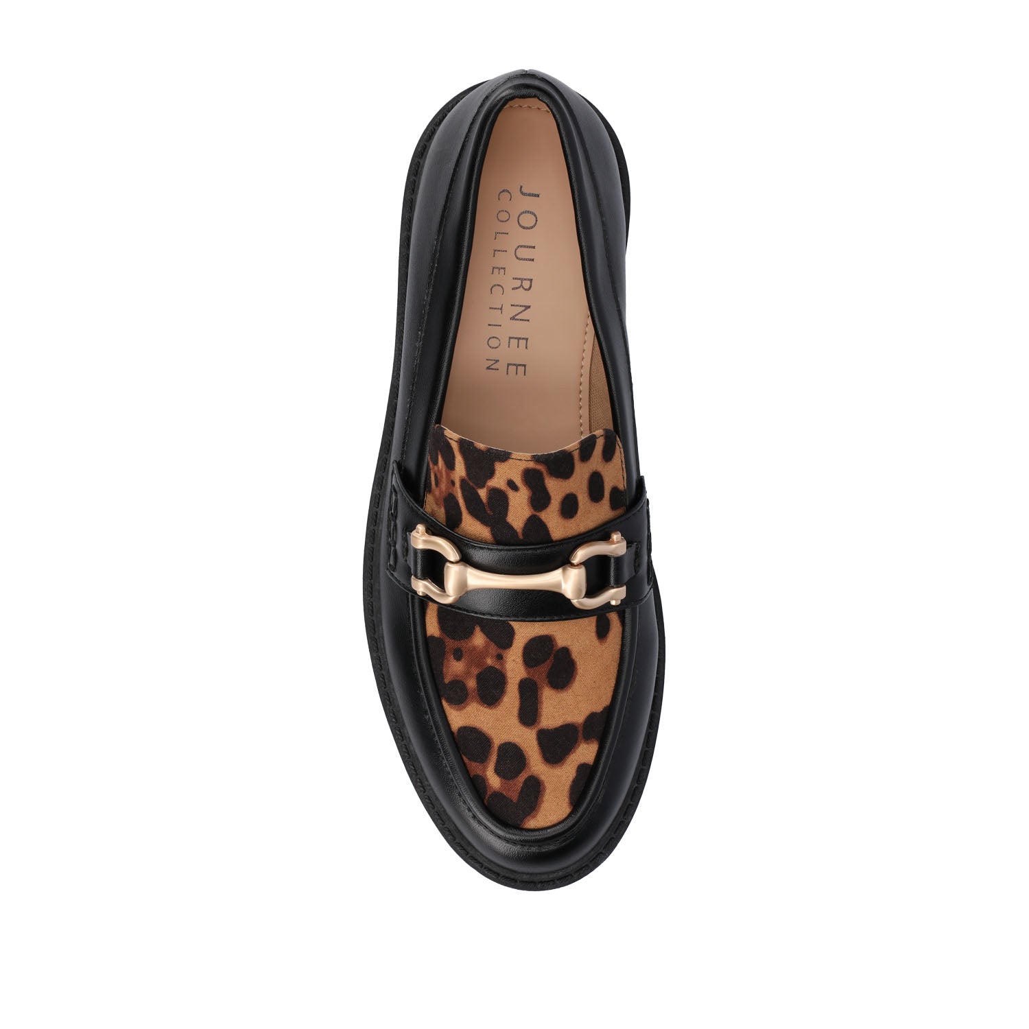 JESSAMEY HORSE BIT LOAFER FLATS - Leopard Faux