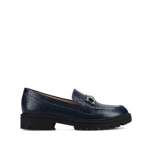 JESSAMEY LOAFER FLAT IN WIDE - Navy Patent
