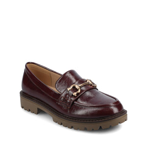 JESSAMEY LOAFER FLAT IN WIDE - Oxblood Patent
