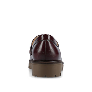 JESSAMEY LOAFER FLAT IN WIDE - Oxblood Patent