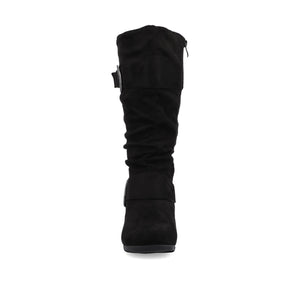 JESTER KNEE HIGH BOOTS IN FAUX SUEDE