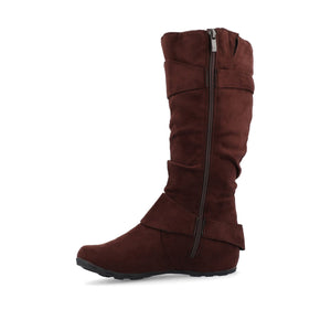 JESTER KNEE HIGH BOOTS IN WIDE CALF - Brown Faux Suede