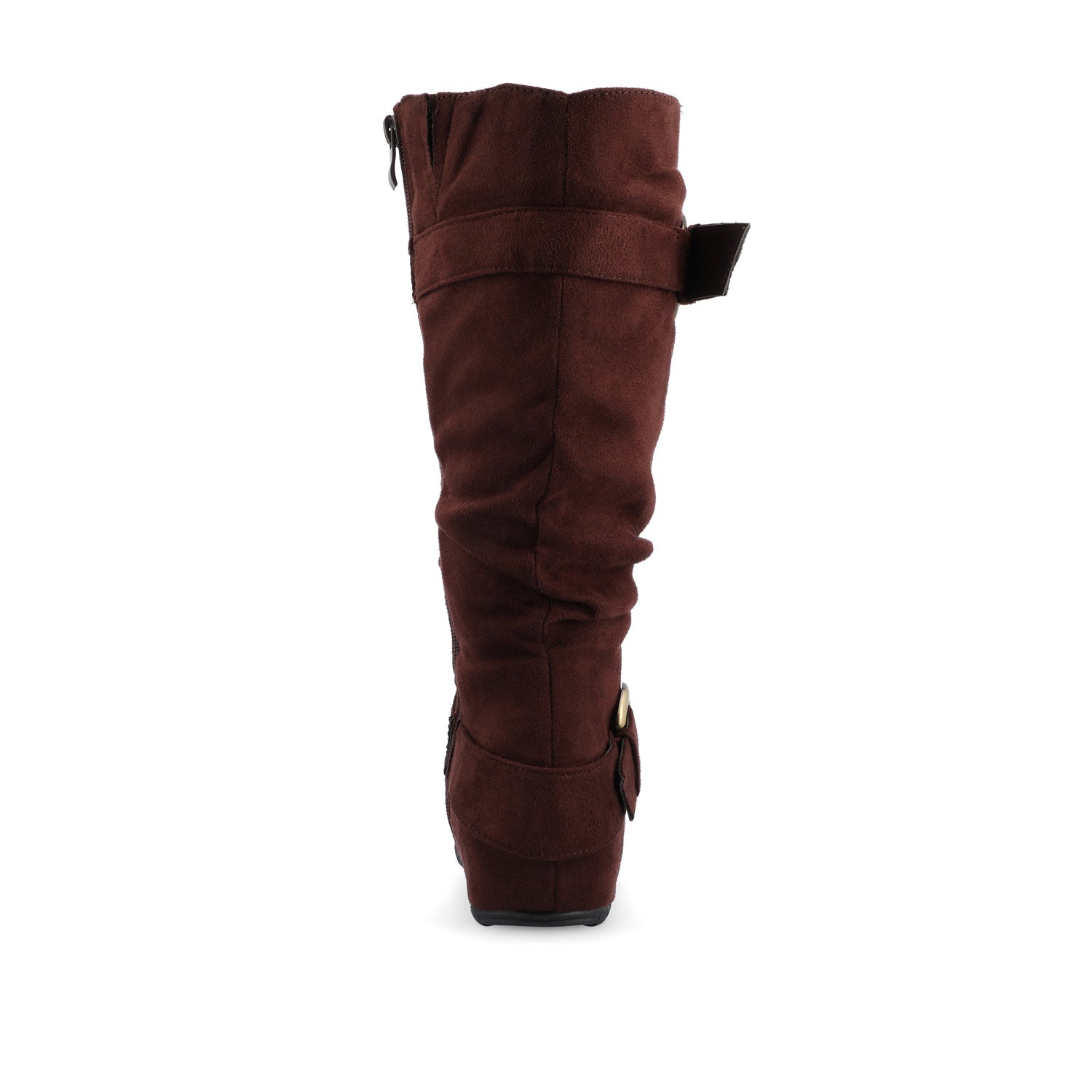 JESTER KNEE HIGH BOOTS IN WIDE CALF - Brown Faux Suede