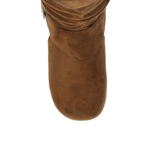 JESTER KNEE HIGH BOOTS IN WIDE CALF - Camel Faux Suede