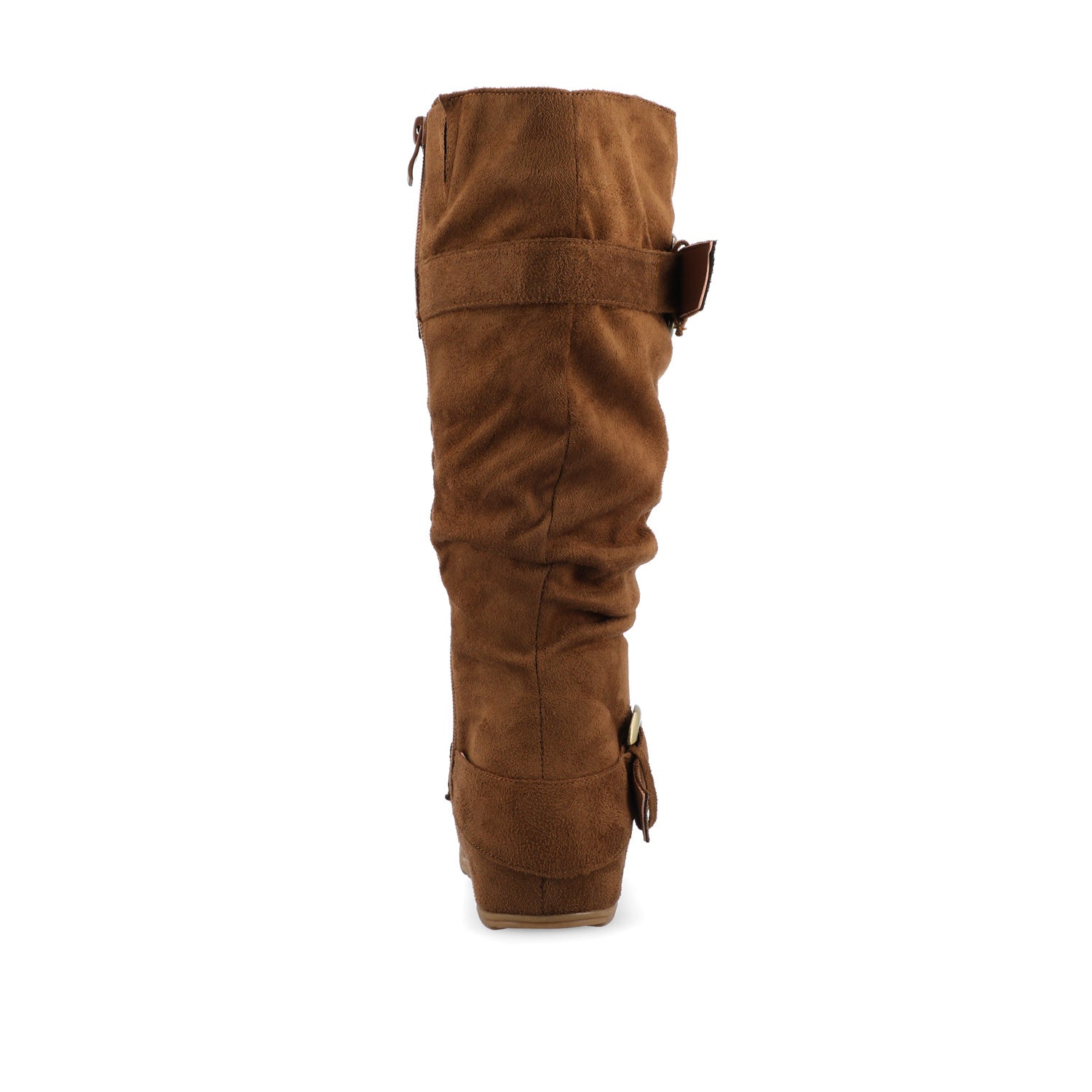 JESTER KNEE HIGH BOOTS IN WIDE CALF - Camel Faux Suede