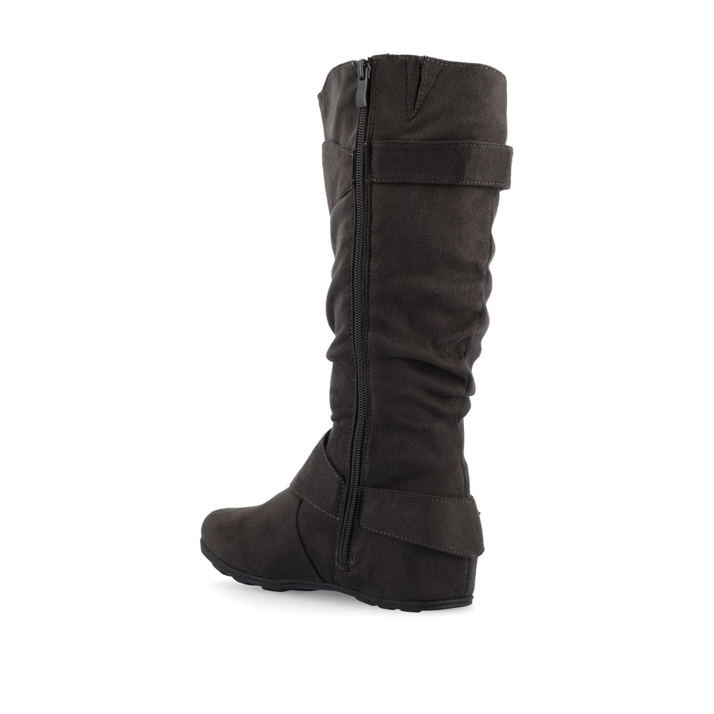 JESTER KNEE HIGH BOOTS IN FAUX SUEDE