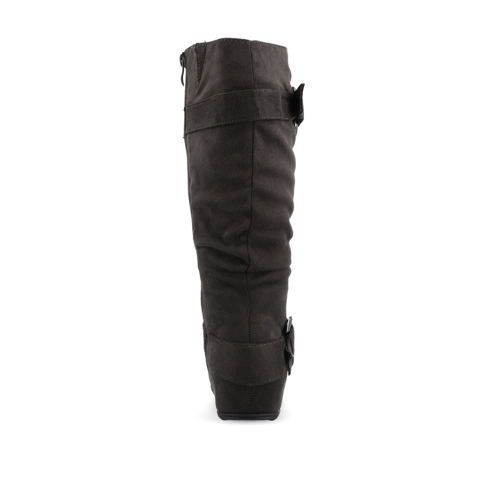 JESTER KNEE HIGH BOOTS IN FAUX SUEDE