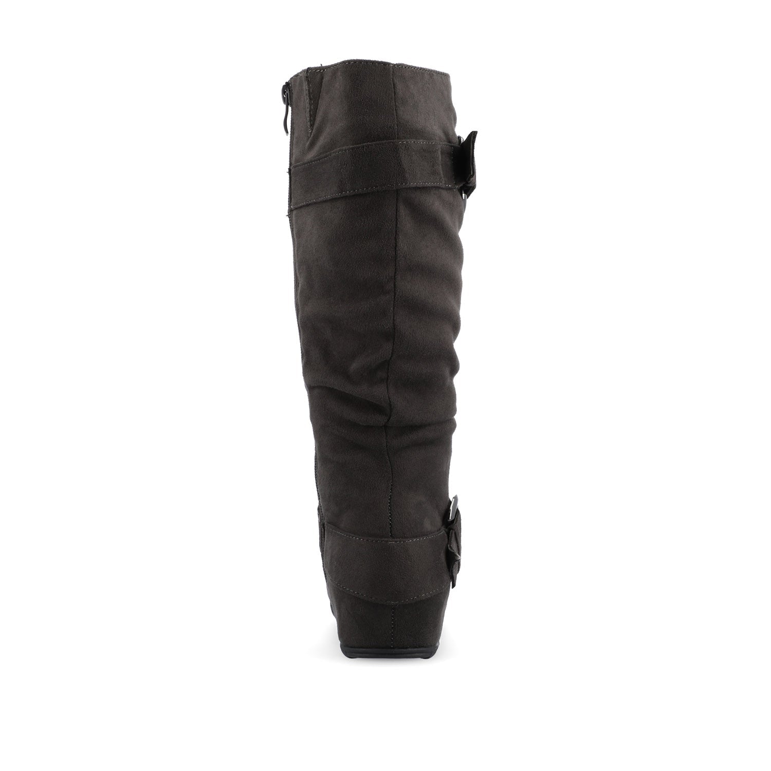 JESTER KNEE HIGH BOOTS IN FAUX SUEDE - Grey Faux Suede