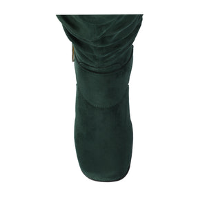 JESTER KNEE HIGH BOOTS IN FAUX SUEDE - Pine Suede