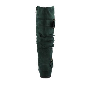 JESTER KNEE HIGH BOOTS IN FAUX SUEDE - Pine Suede