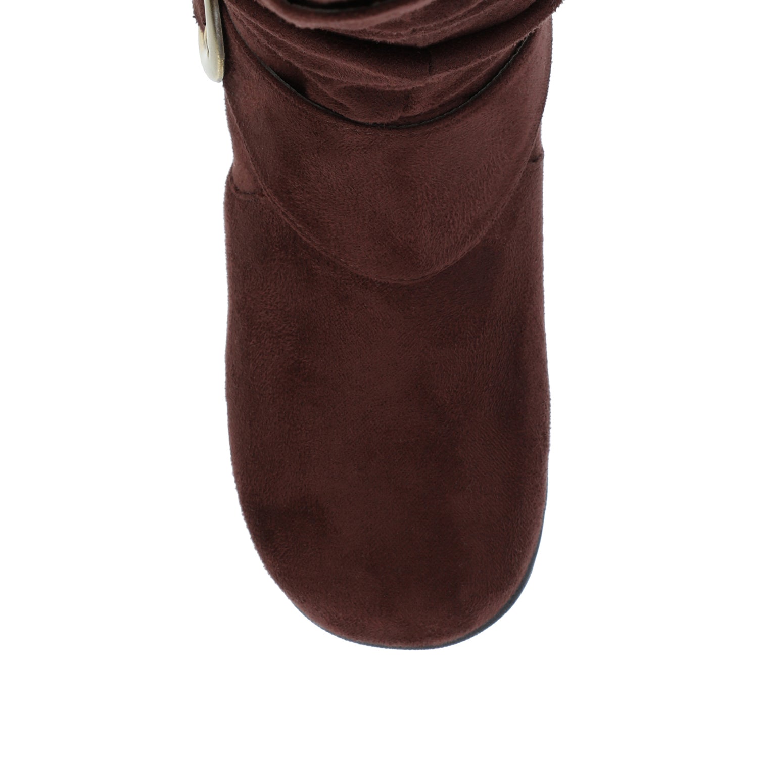 JESTER KNEE HIGH BOOTS IN X-WIDE CALF - Brown Faux Suede