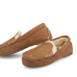 JETAH SLIPPERS IN FAUX SUEDE - Tan Faux Suede
