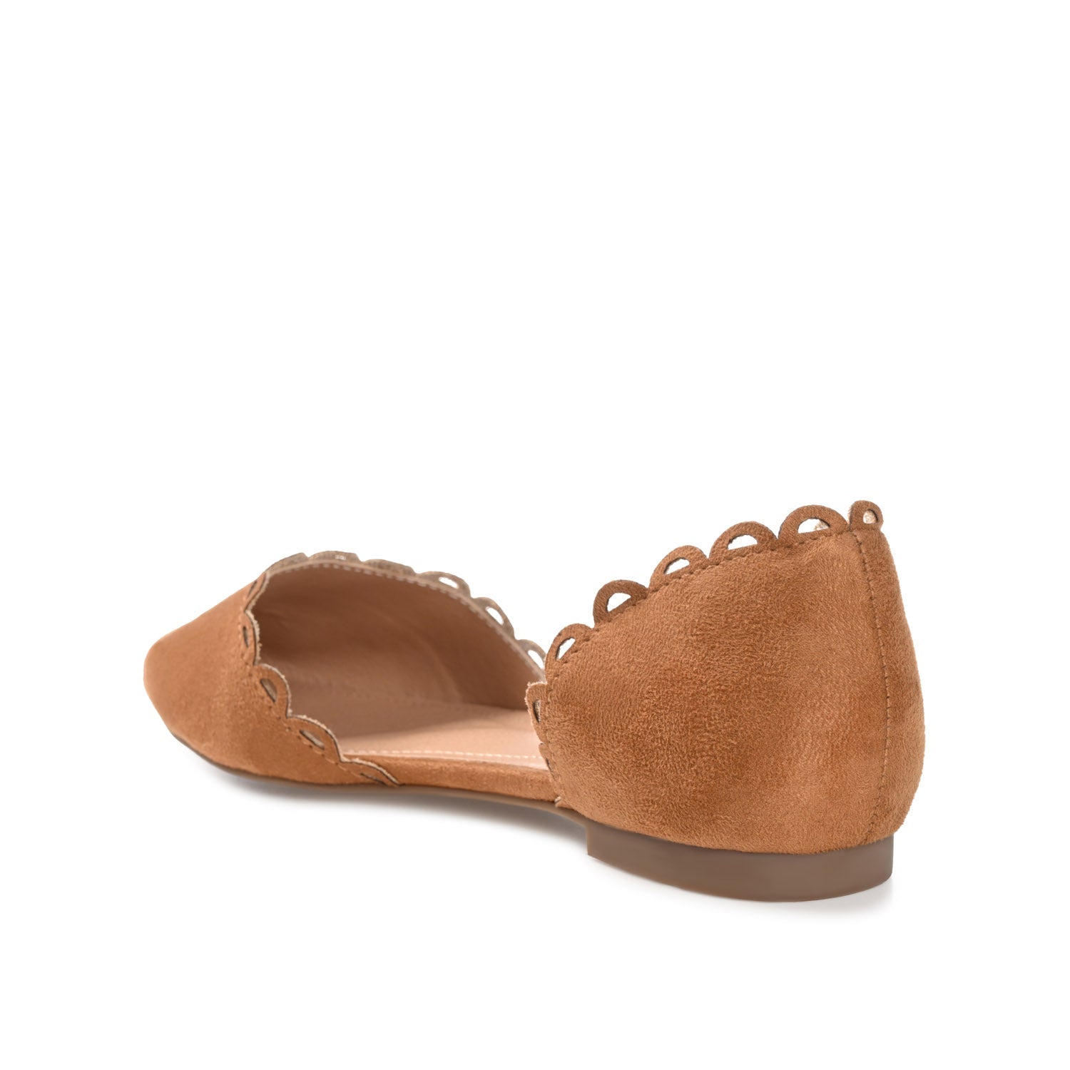 JEZLIN D'ORSAY FLATS IN FAUX SUEDE - Cognac