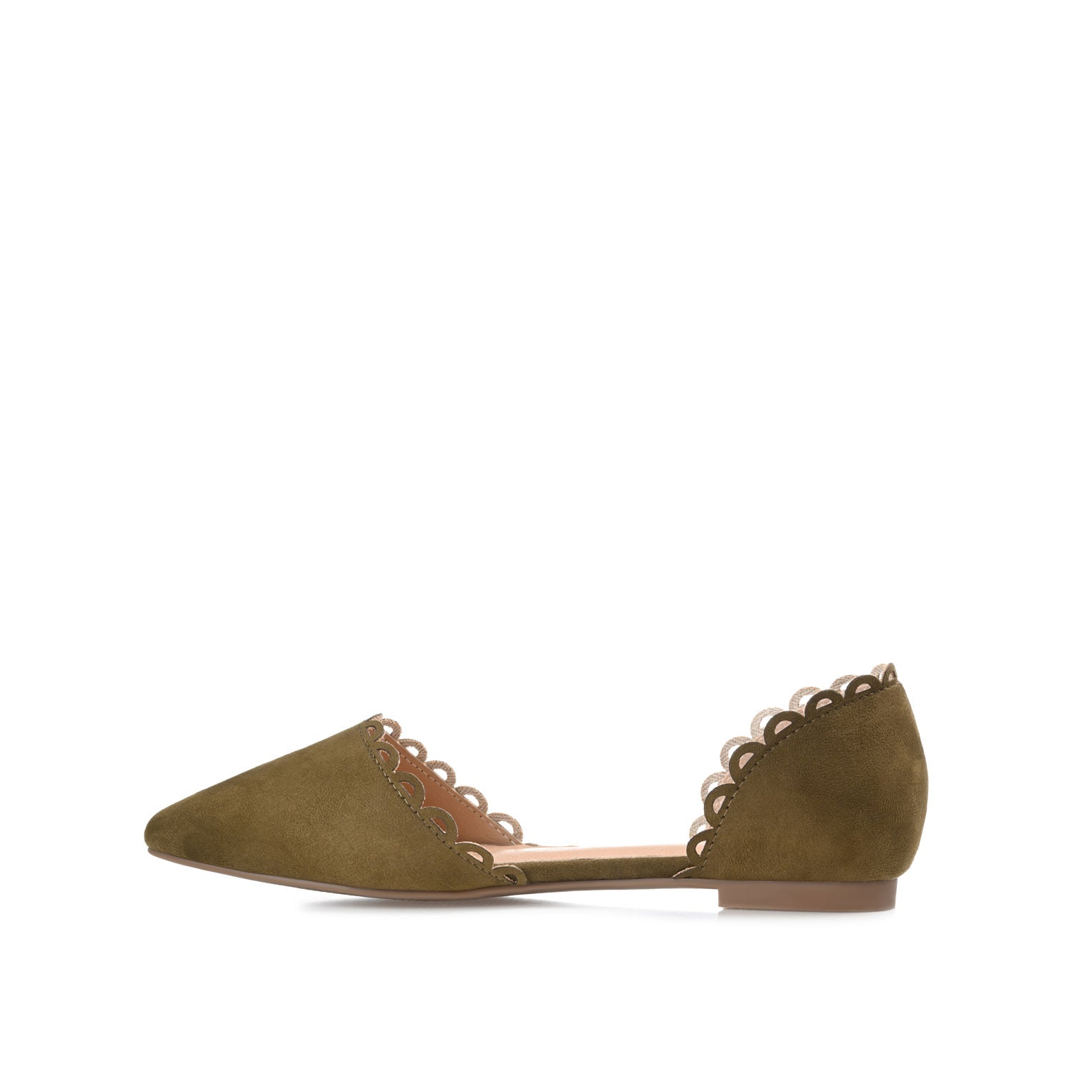 JEZLIN D'ORSAY FLATS IN FAUX SUEDE - Green