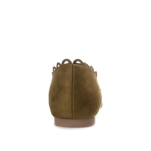 JEZLIN D'ORSAY FLATS IN FAUX SUEDE - Green