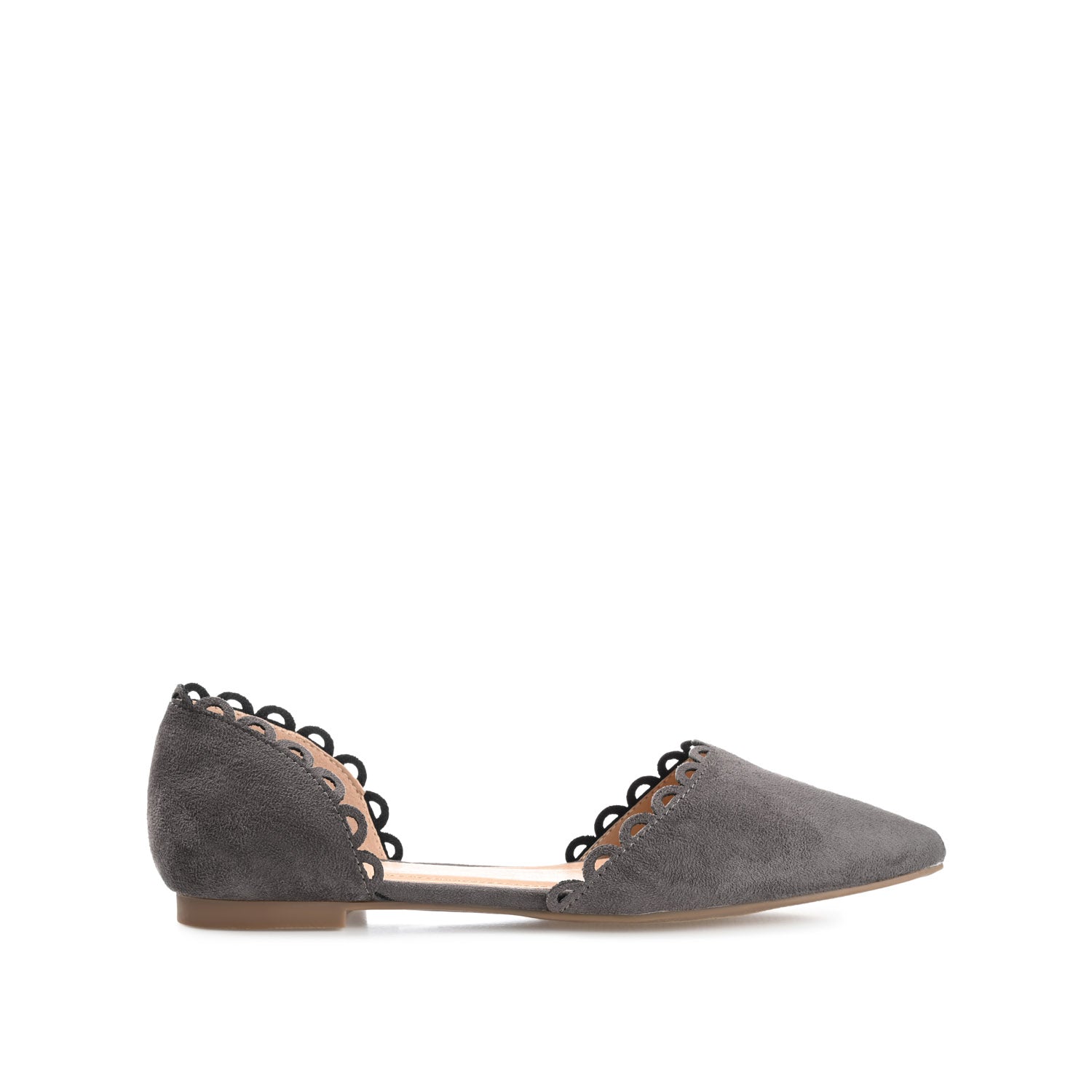 JEZLIN D'ORSAY FLATS IN FAUX SUEDE - Grey