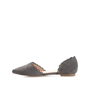 JEZLIN D'ORSAY FLATS IN FAUX SUEDE - Grey