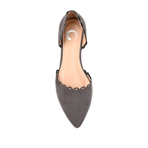 JEZLIN D'ORSAY FLATS IN FAUX SUEDE - Grey
