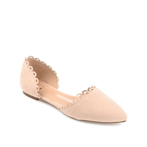 JEZLIN D'ORSAY FLATS IN FAUX SUEDE - Nude