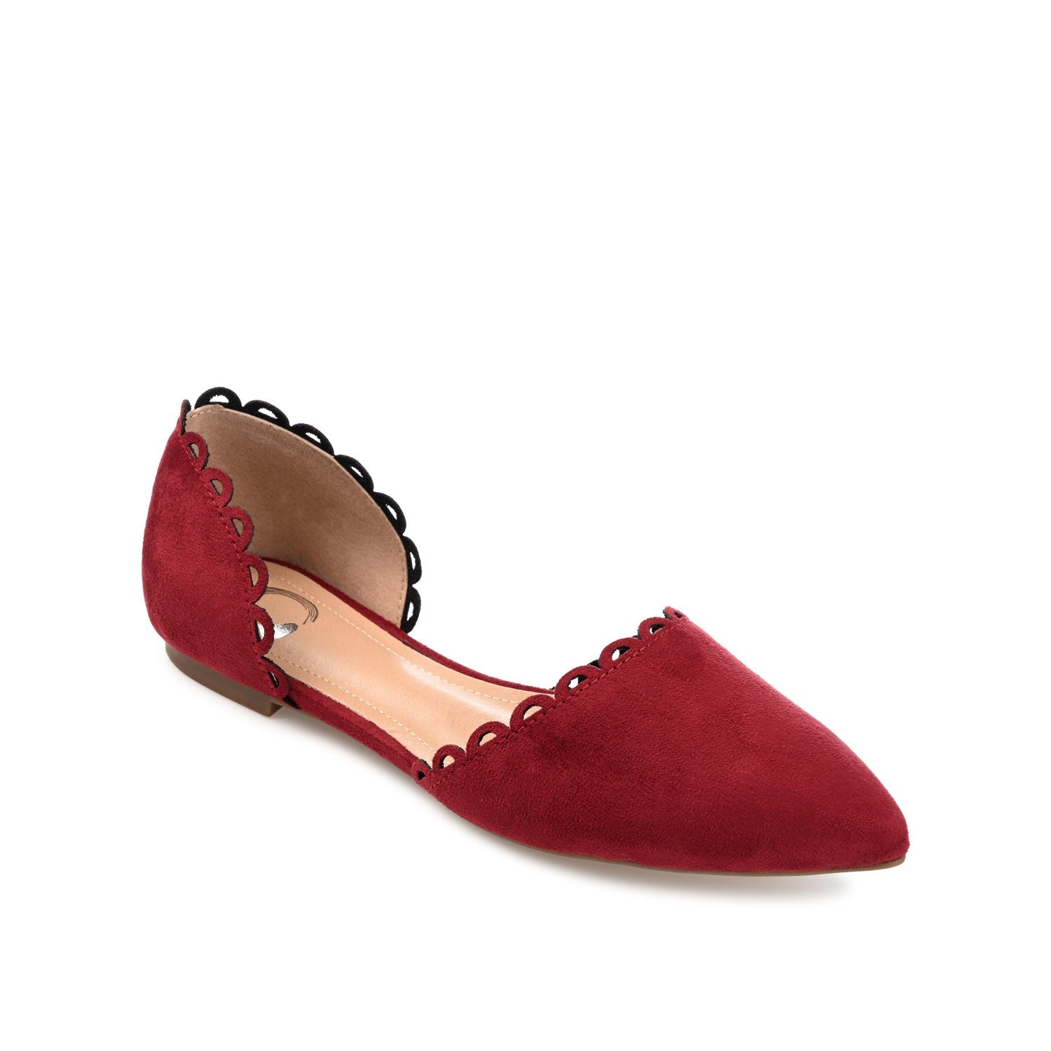 JEZLIN D'ORSAY FLATS IN FAUX SUEDE - Wine